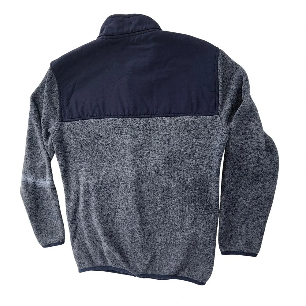 Children's Place Boys‎ Blue Fleece Full Zip Jacket XXL (16) Two Tone Sweatshirt